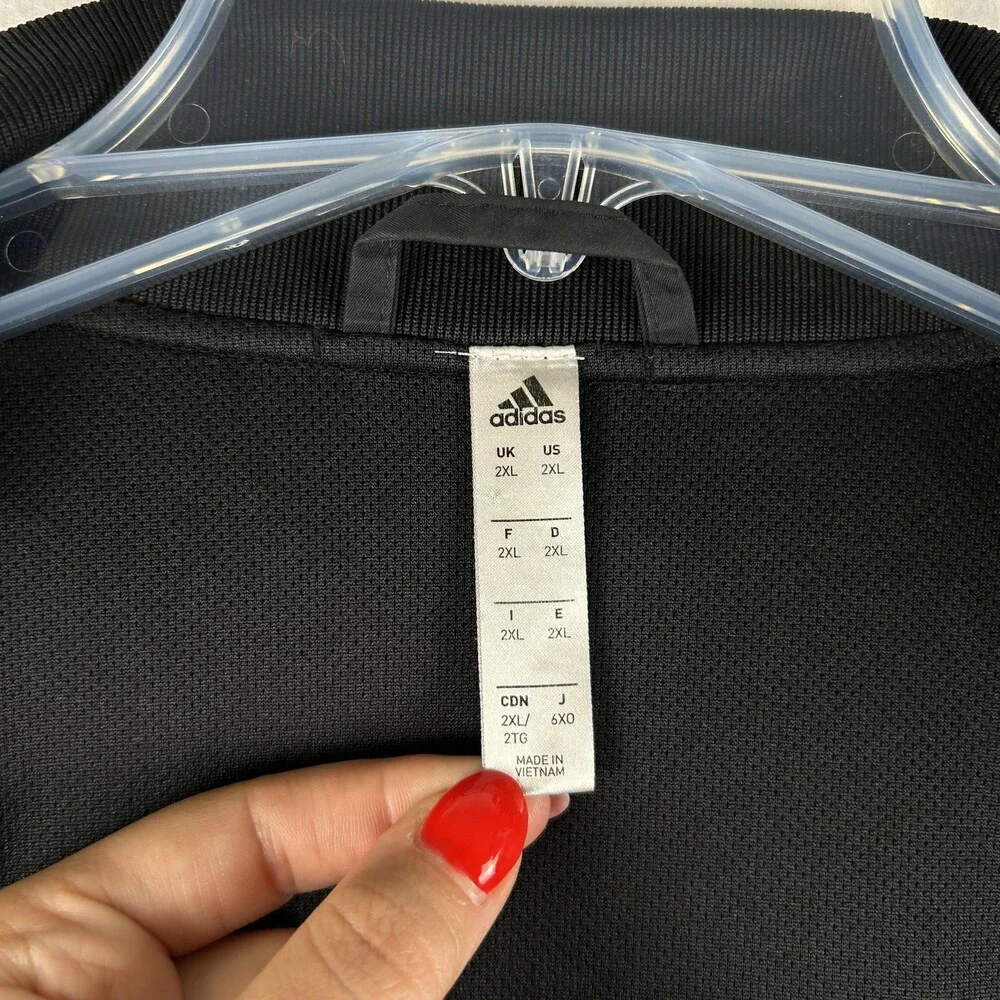 Adidas Jacket Mens 2XL Vetement Tape Sleeve Full Zip Track Athletic DP2881 FLAW